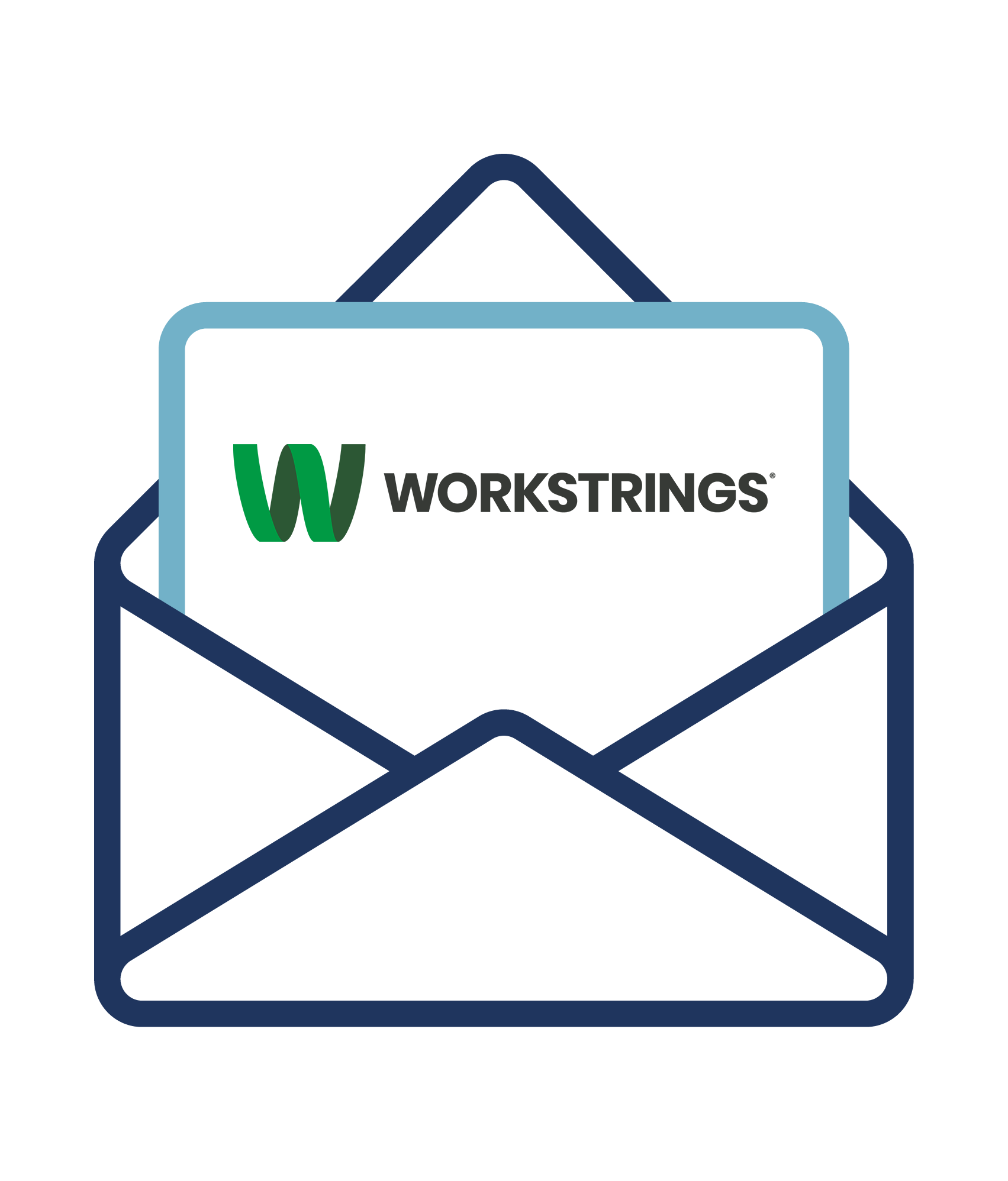 A letter icon with the Workstring International logo